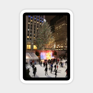 Rockefeller Center Christmas Tree and ice skating rink Magnet