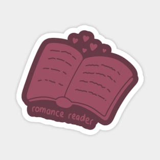 Romance reader red pink/purple simple design with hearts for readers Magnet