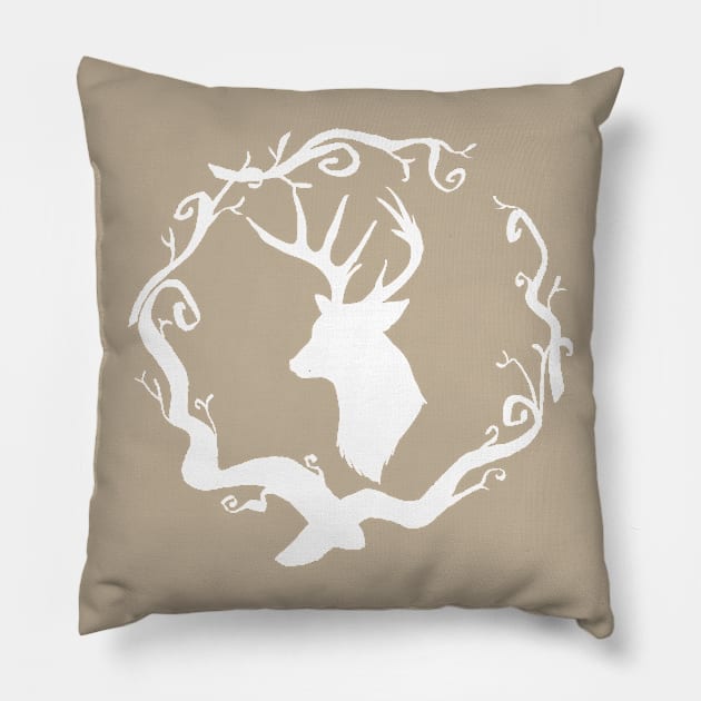 Deer Antler Pillow by chrissyloo