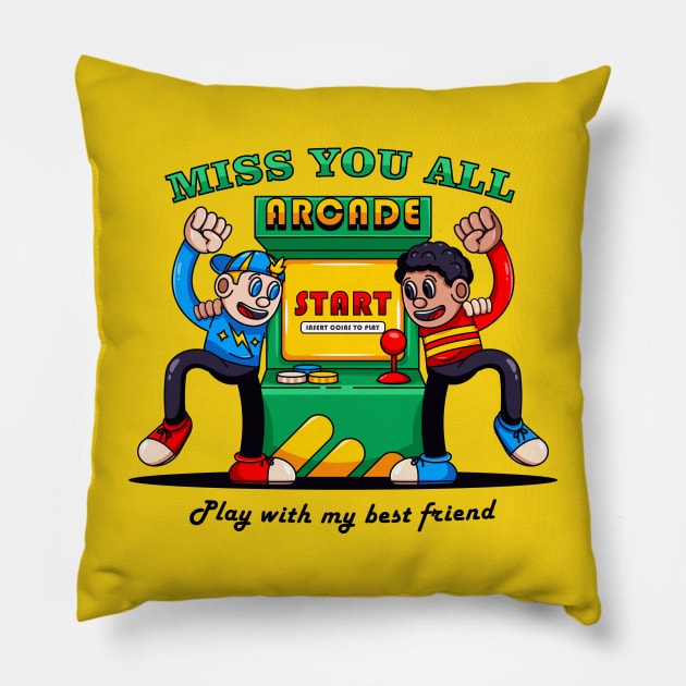 Miss you all, play with my best friend Pillow by Vyndesign