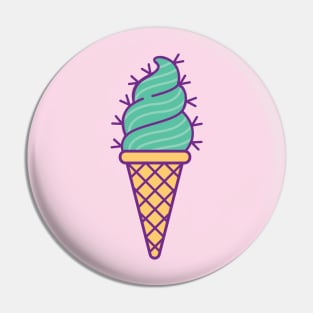 Succulent Ice Cream Pin