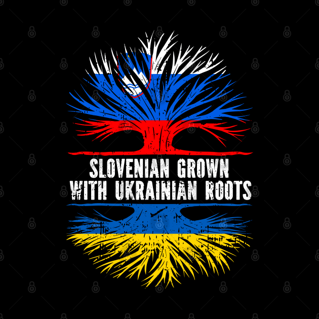 Slovenian Grown with Ukrainian Roots Flag by silvercoin