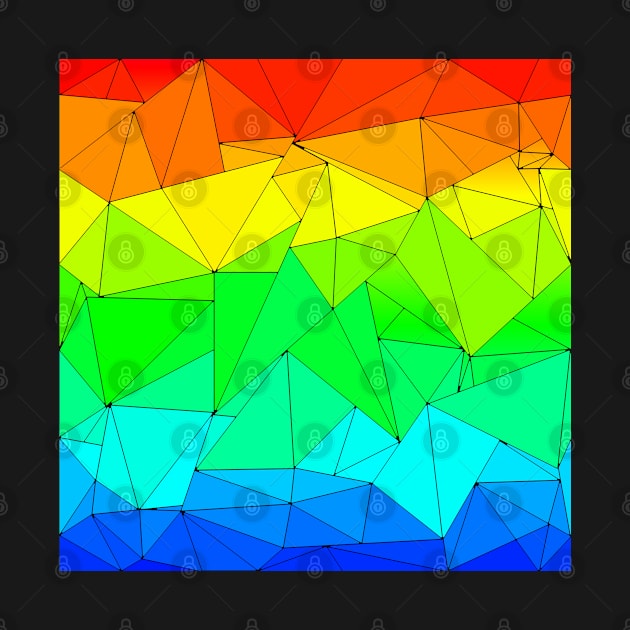 rainbow triangle mosaic by RandomMart