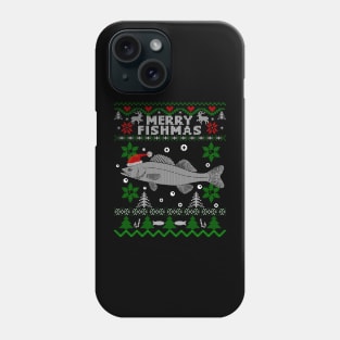 Merry Fishmas Walleye Fisherman Fishing Ugly Christmas Phone Case