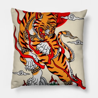 Japanese Tiger Print Pillow
