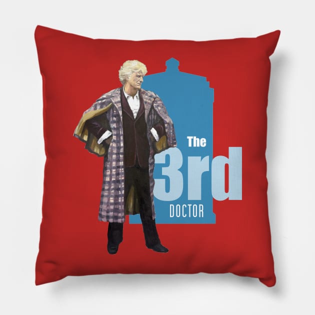 The 3rd Doctor: Jon Pertwee Pillow by Kavatar