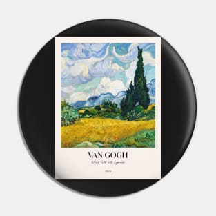 Wheat Field with Cypresses by van Gogh with text Pin