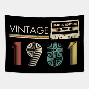 Vintage 1981 Limited Edition Cassette 43rd Birthday Tapestry