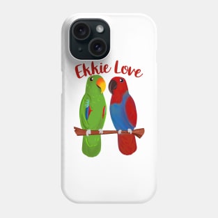 Ekkie Love Cute Eclectus Parrot Couple for parrot lovers Phone Case