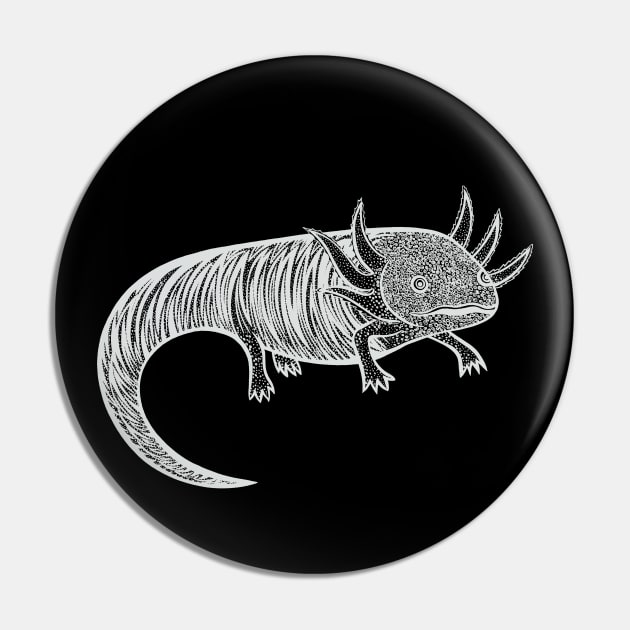 Axolotl - hand drawn detailed animal lovers design Pin by Green Paladin