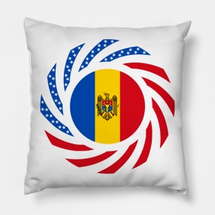 Moldovan American Multinational Patriot Flag Series Pillow