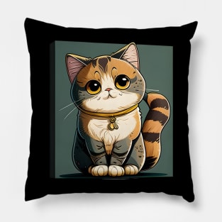 Funny Fat Cat But Proud - Cat Lover Pillow