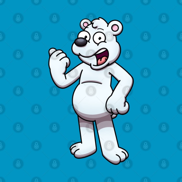 Friendly Cartoon Polar Bear by TheMaskedTooner