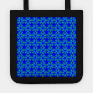 Royal blue and light green circular pattern design. If blue is your favorite color then this one is for you! Tote