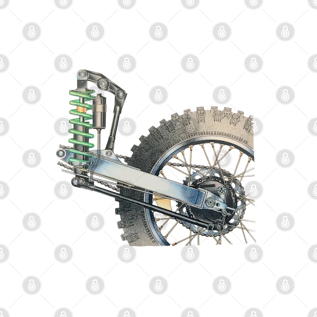 awesome mechanical motorbike wheel by bert englefield 