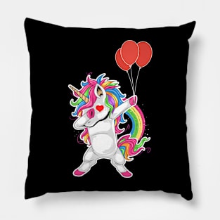 Funny Unicorn Poses Celebrating Valentine's Day Pillow