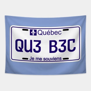 Quebec car license plate Tapestry