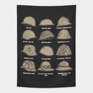 Helmets of the World War 2 Tapestry