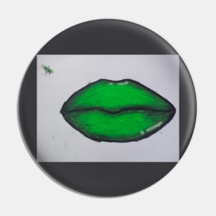 Green Lips Pin