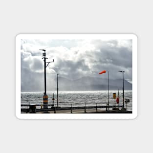 Bad weather sweeping over the Isle of Arran and Claonaig, Scotland Magnet