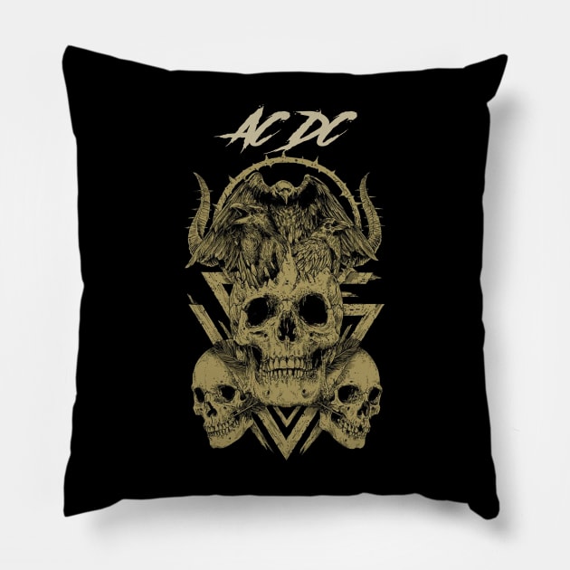 AC DC BAND Pillow by Pastel Dream Nostalgia