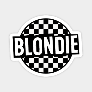 Blondie Checkerboard Design Magnet
