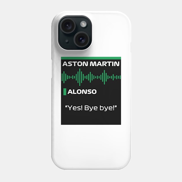 Fernando Alonso 23' Bahrain GP Radio Phone Case by Formula Ghostly