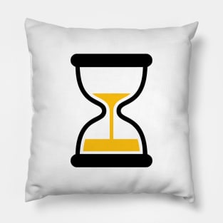 Sandglass Hourglass Running Out of Time Icon Emoticon Pillow