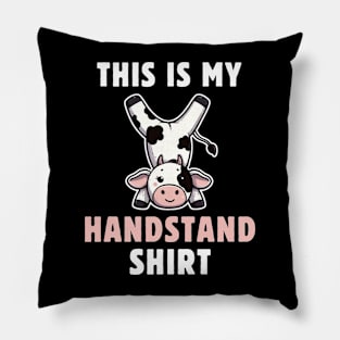 Cute Gymnastics Cow Mom Birthday Funny This Is My Handstand Pillow