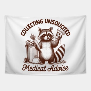 Chronic Illness Racoon Collecting Unsolicited Medical Advice Tapestry