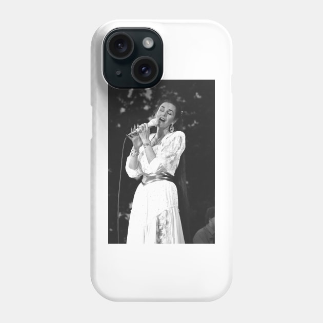 Crystal Gayle BW Photograph Phone Case by Concert Photos