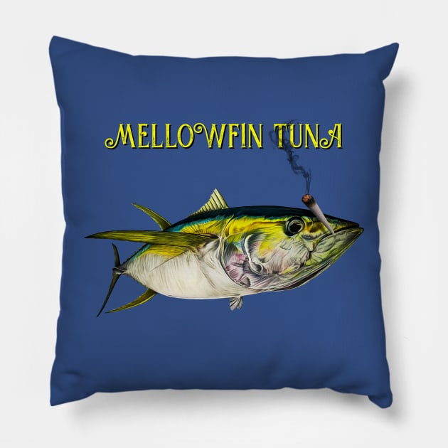 MELLOWFIN TUNA Pillow by Art by Paul