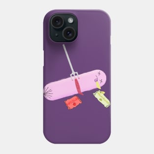 Sausage on a fork. Phone Case