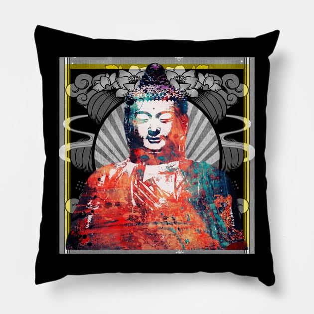 Patina Buddha Pillow by L'Appel du Vide Designs by Danielle Canonico