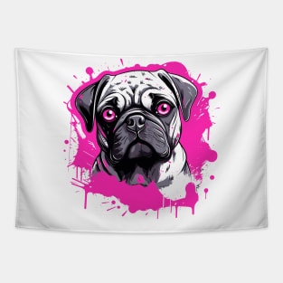 Pink Pug Tapestry