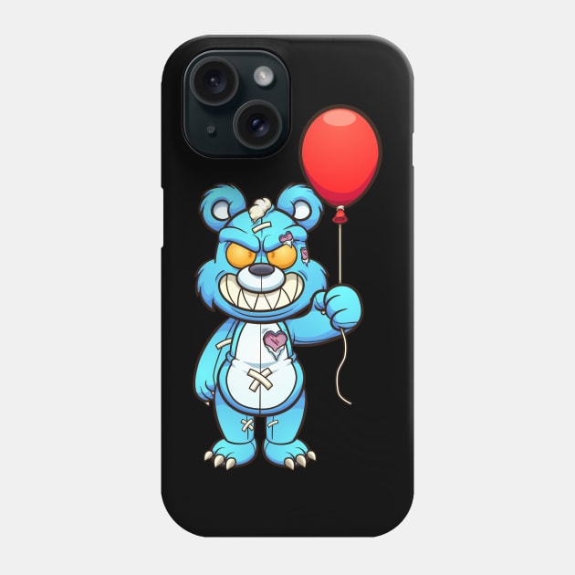 Crazy Clown Teddy Bear Phone Case by HUNTINGisLIFE