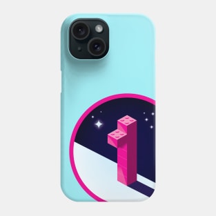 Number 1 Block Space Phone Case