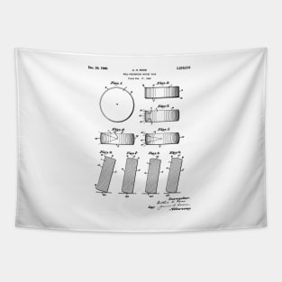 Ice Hockey Patent - Hockey Puck Art - Black And White Tapestry