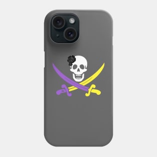 Non-Binary Pride Jolly Roger! Phone Case