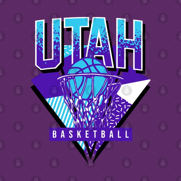 Utah Basketball 90s Throwback by funandgames