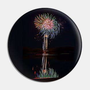 Feathery Fabulous Fireworks and Reflections Pin