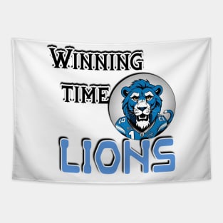 Winning time lions Tapestry