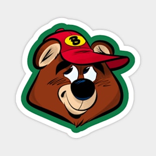 Bashful Bear (Red cap) Magnet