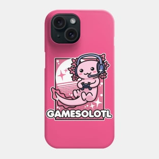 Gamesalotl Cute Kawaii Axolotl Gamer Phone Case