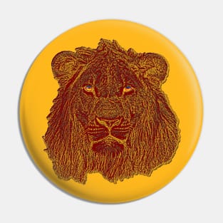 African Lion Pin