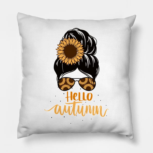 Hello Autumn Pillow by Nicole James