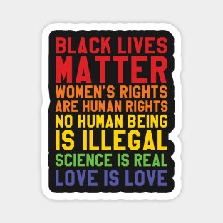 Black Lives Love Is Love Magnet