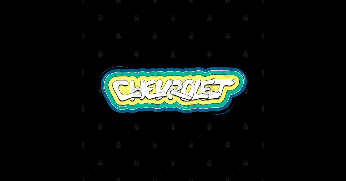 Chevrolet Lettering Art - Sports Car - Sticker | TeePublic