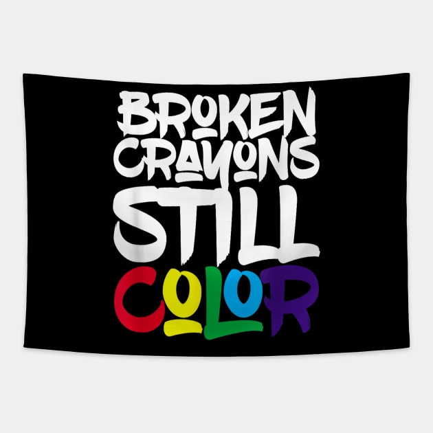 Broken Crayons still color Tapestry by CosmicCat