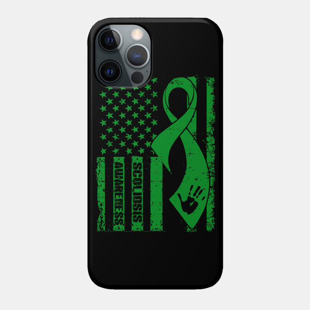 Scoliosis Awareness Flag Ribbon - Scoliosis - Phone Case